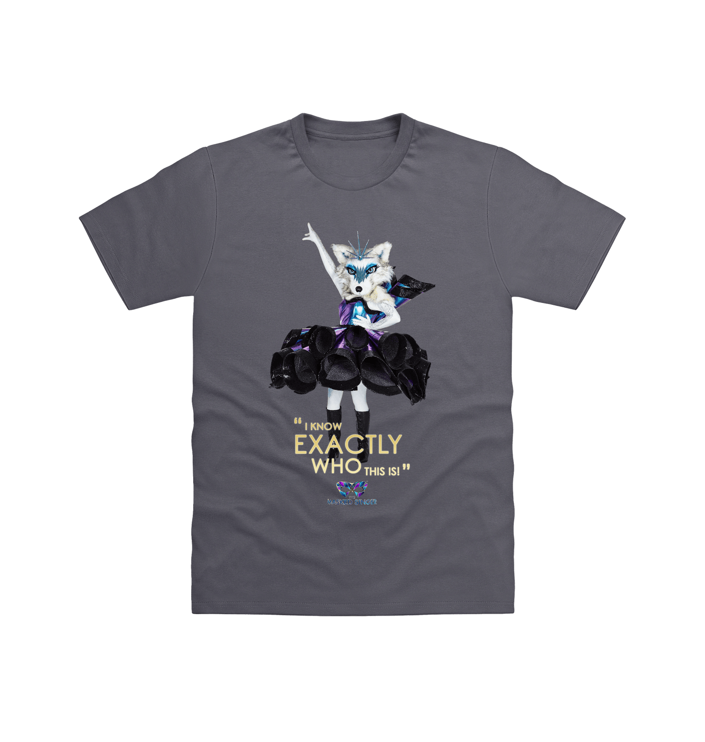 Charcoal Printed T-shirt Front