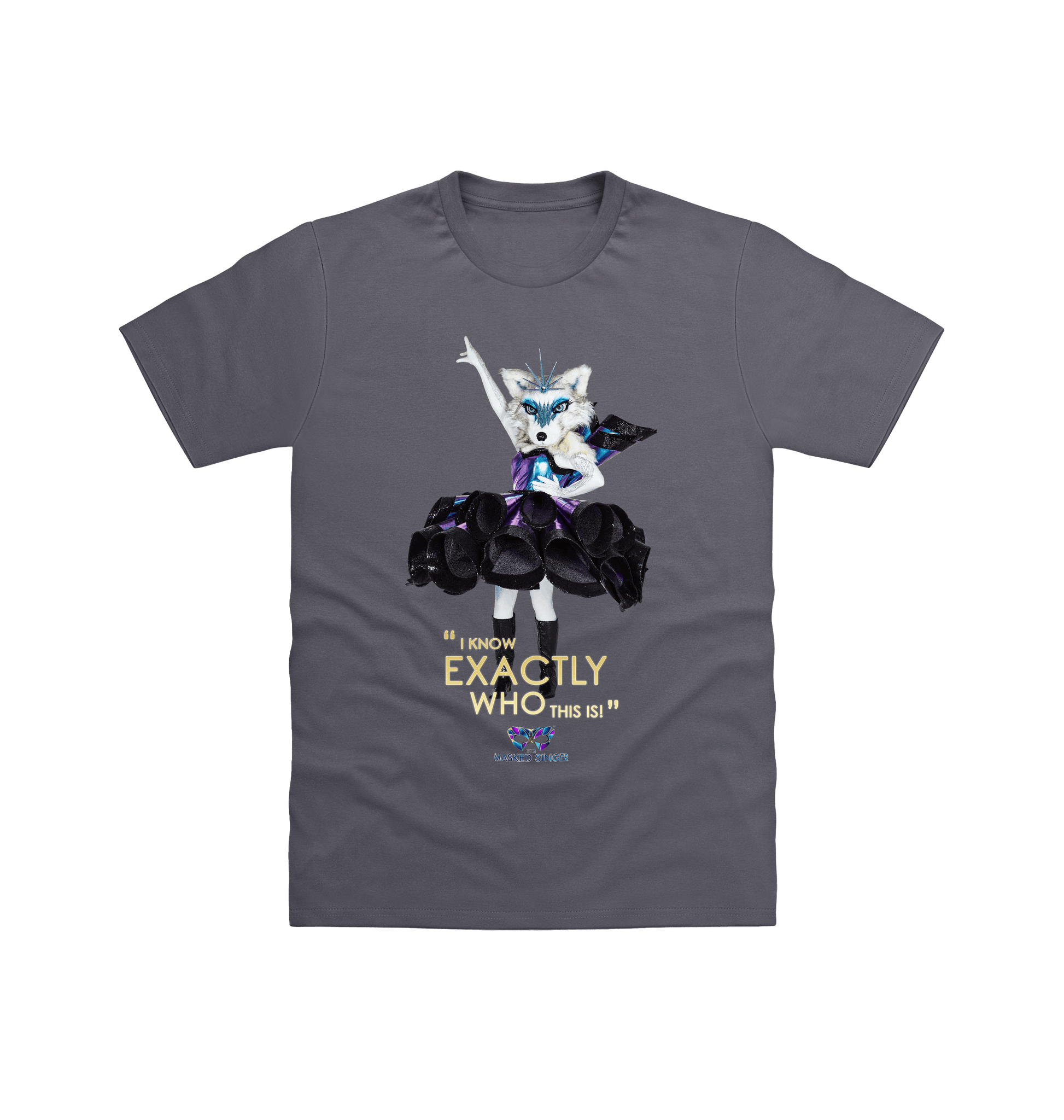 Charcoal Printed T-shirt Front