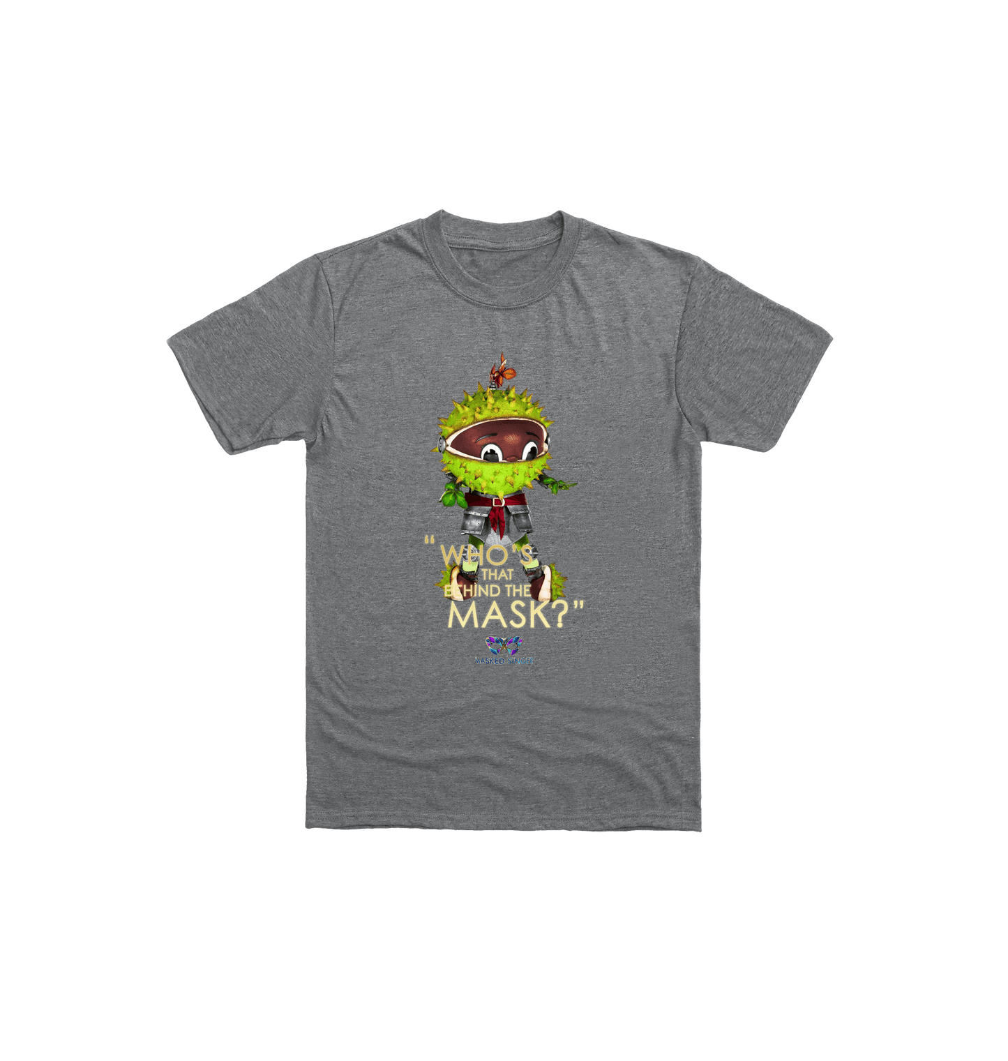 Graphite Heather Printed Kids T-Shirt Front