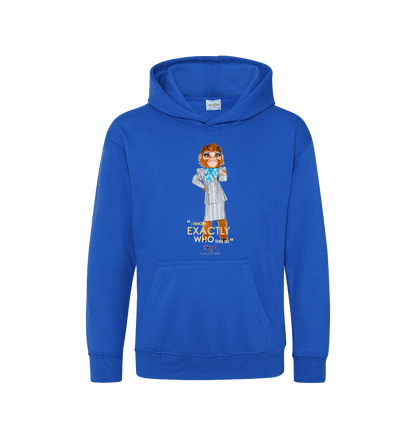 Royal Blue Printed Kids Hoodie Front