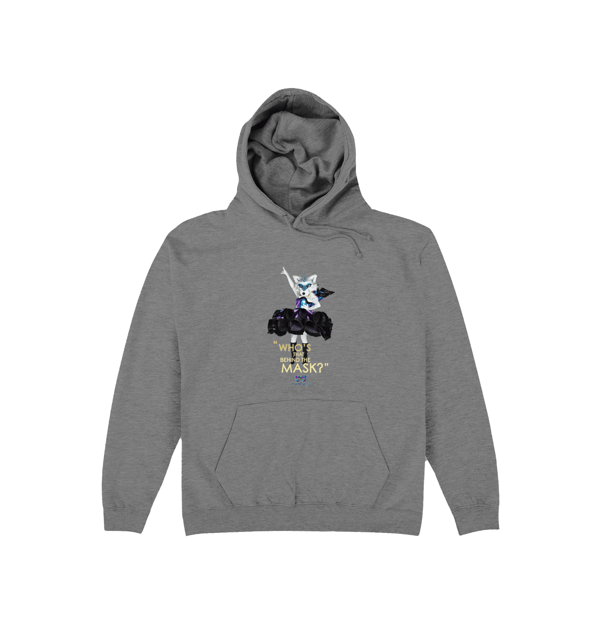 Graphite Heather Printed Hoody Front