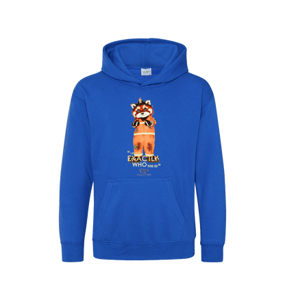 Royal Blue Printed Kids Hoodie Front