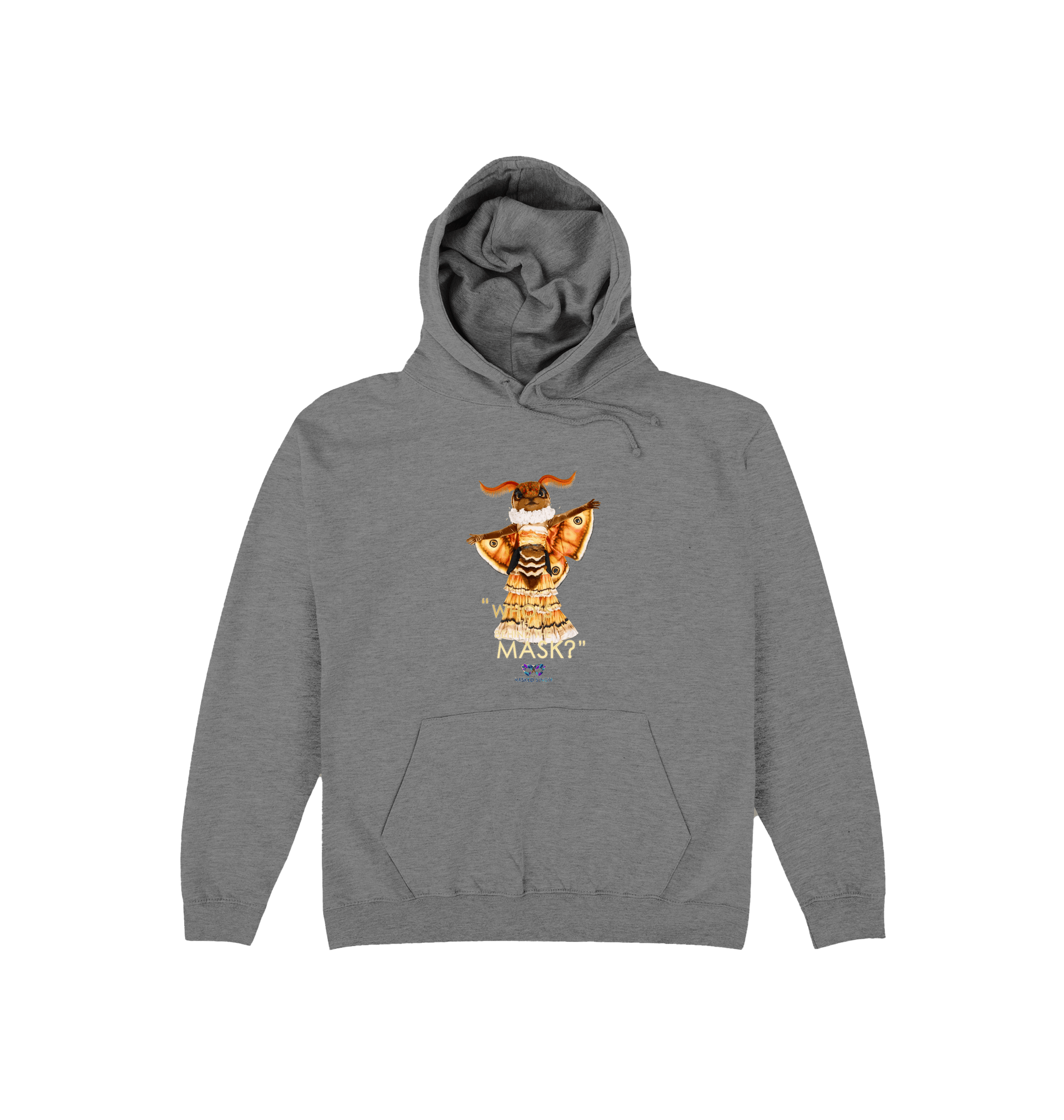 Graphite Heather Printed Hoody Front