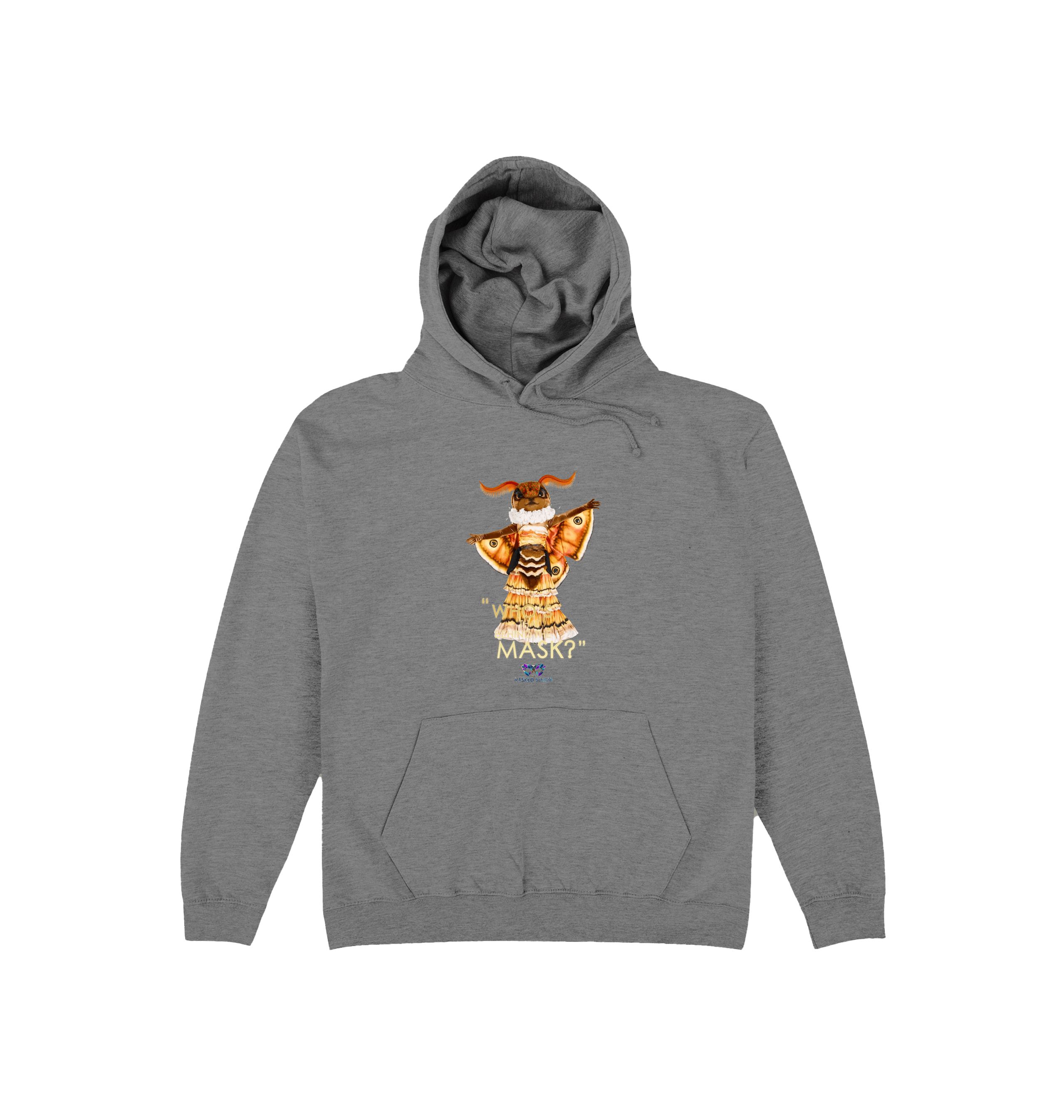 Graphite Heather Printed Hoody Front