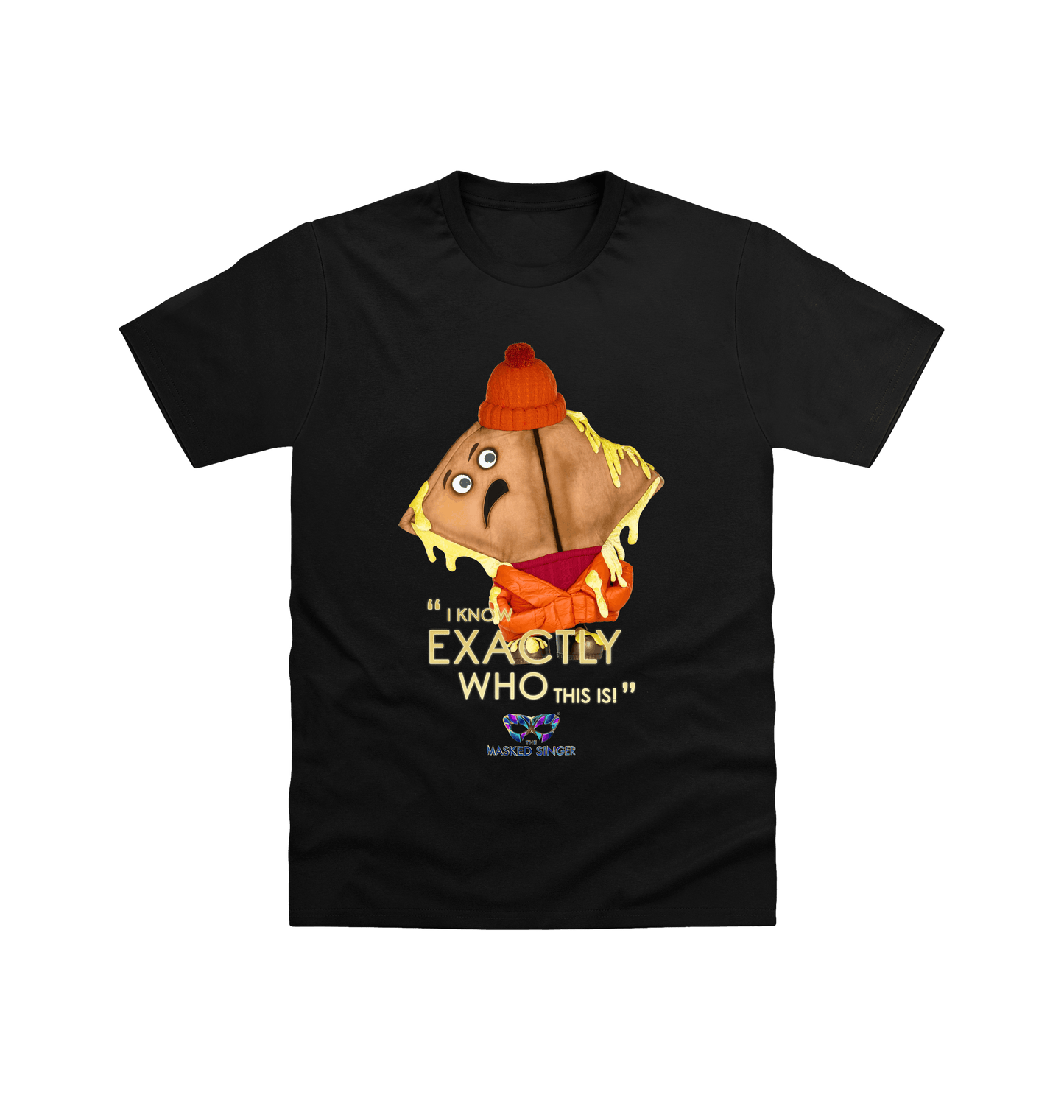 Black Printed T-shirt Front