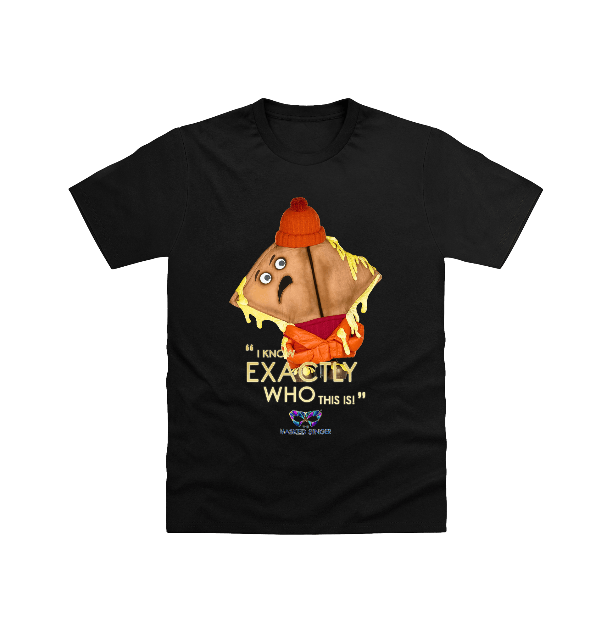 Black Printed T-shirt Front