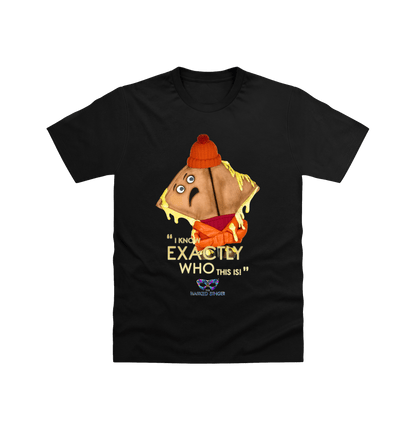 Black Printed T-shirt Front