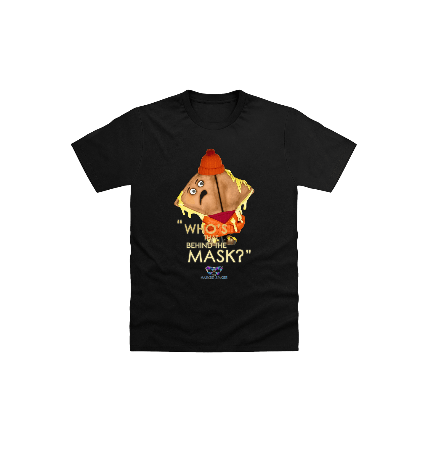 Black Printed Kids T-Shirt Front