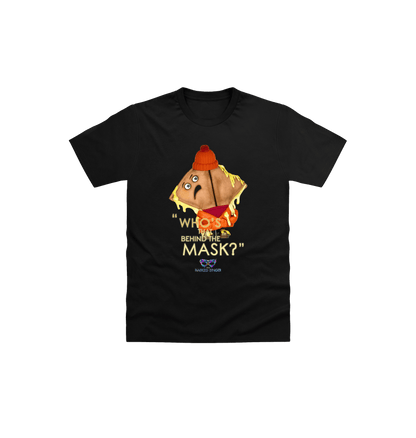 Black Printed Kids T-Shirt Front