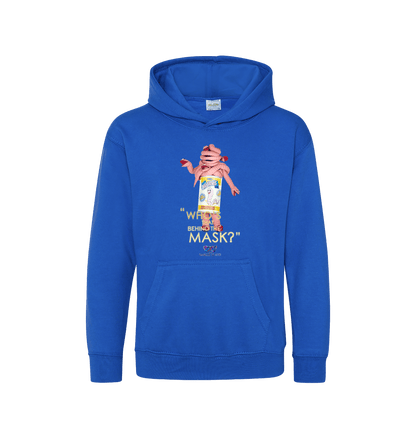 Royal Blue Printed Kids Hoodie Front