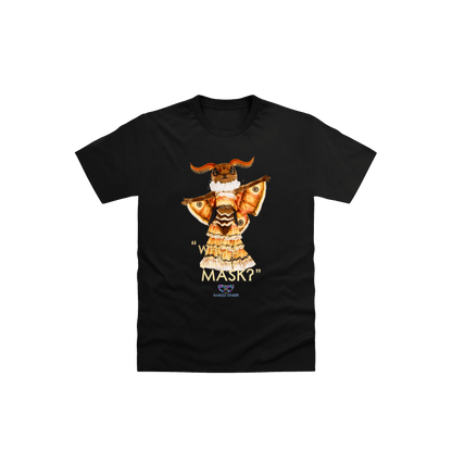 Black Printed Kids T-Shirt Front