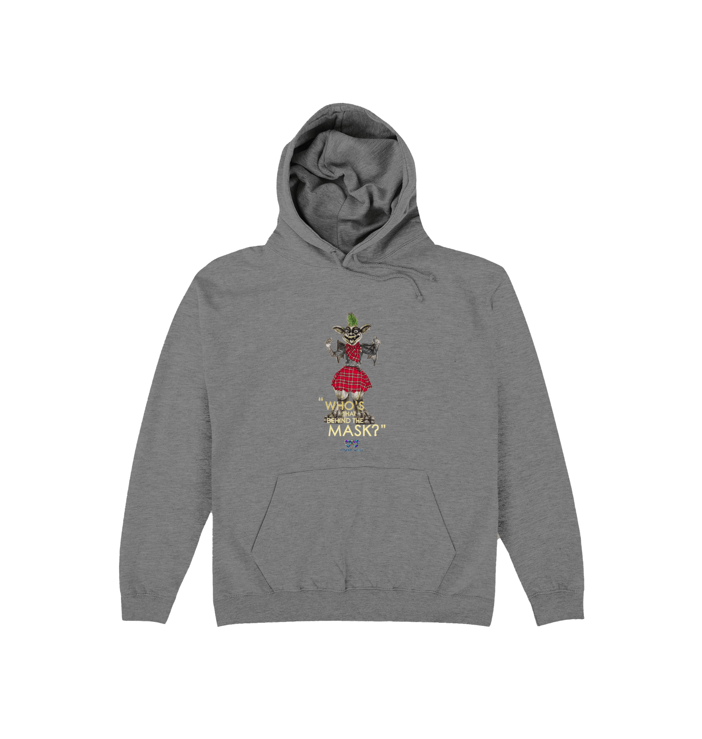 Graphite Heather Printed Hoody Front