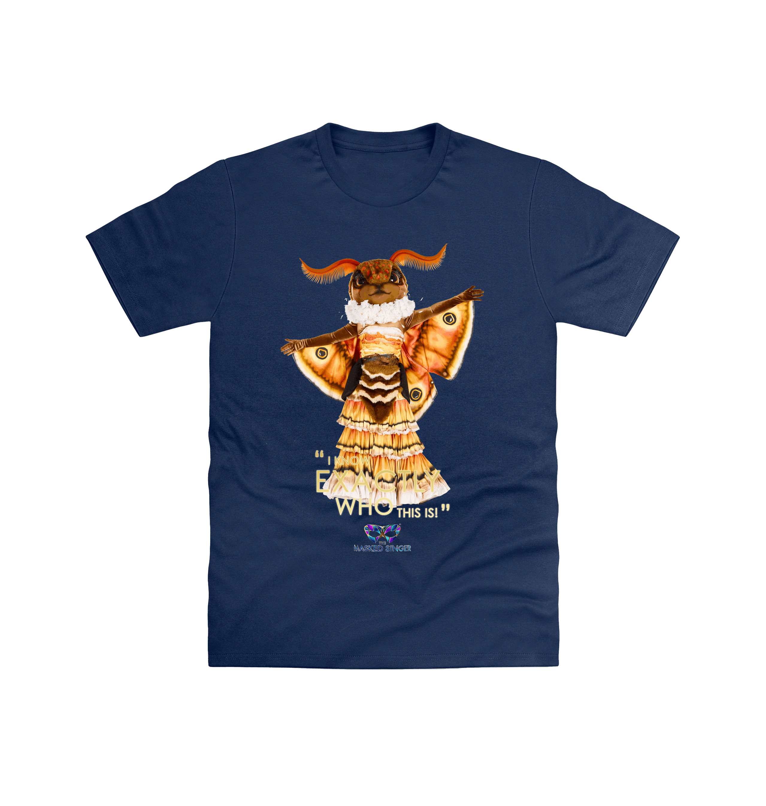 Navy Printed T-shirt Front