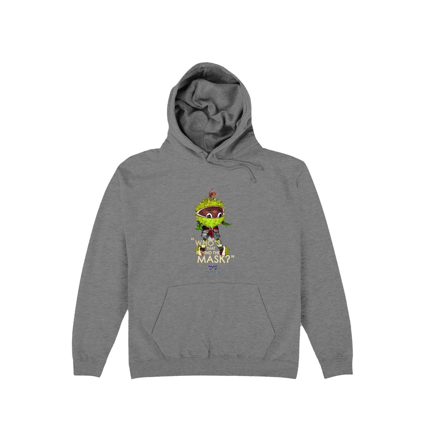 Graphite Heather Printed Hoody Front