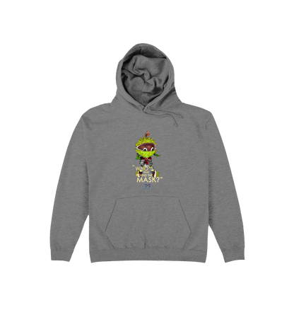 Graphite Heather Printed Hoody Front