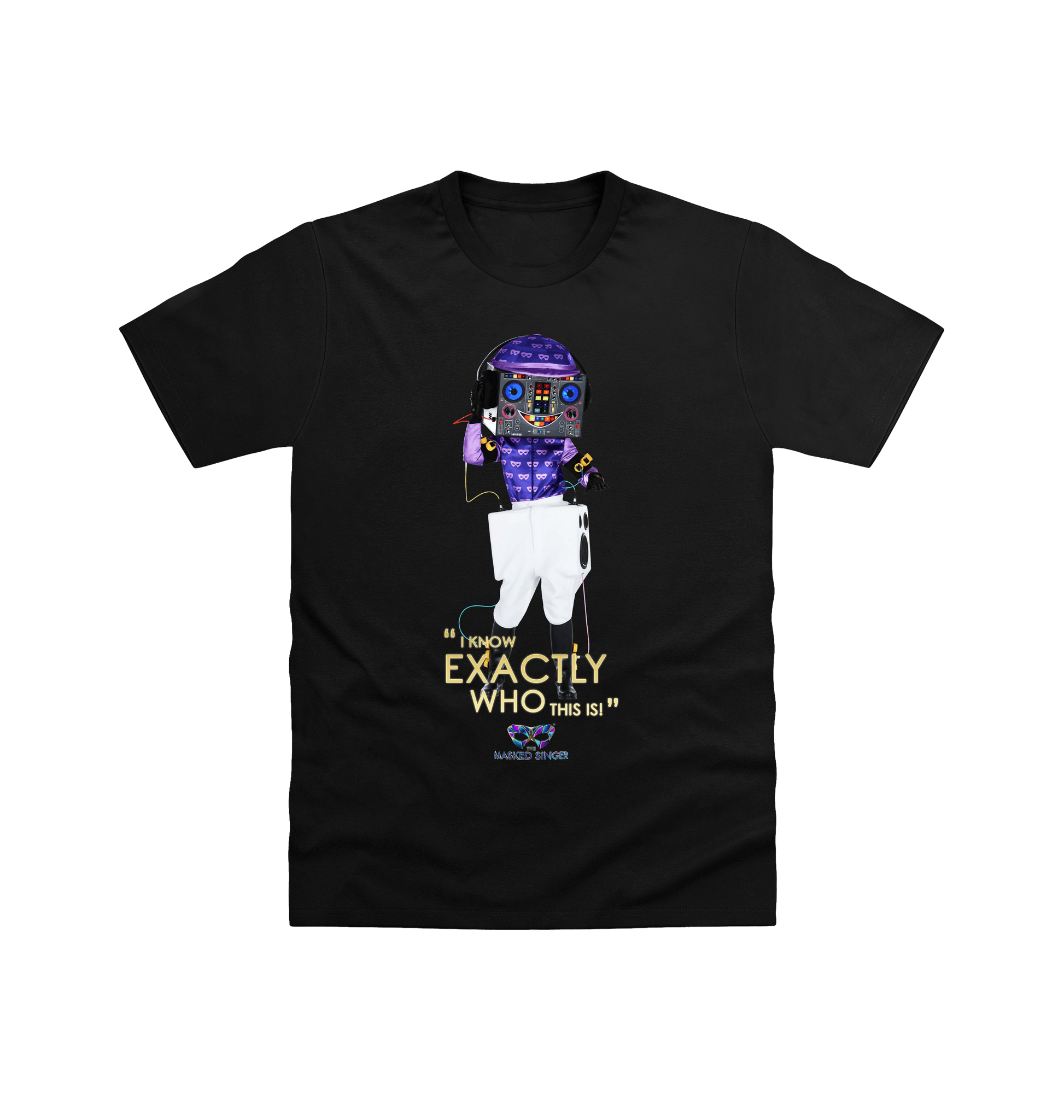 Black Printed T-shirt Front