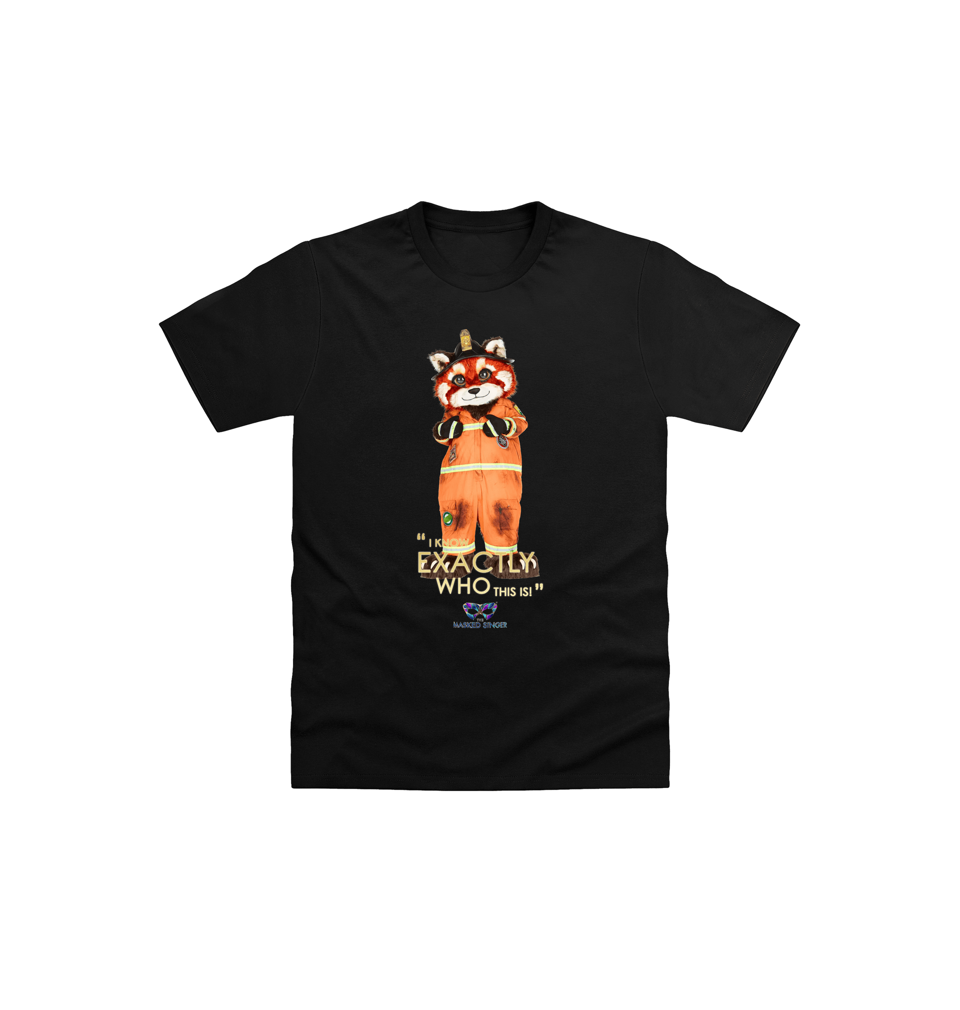 Black Printed Kids T-Shirt Front