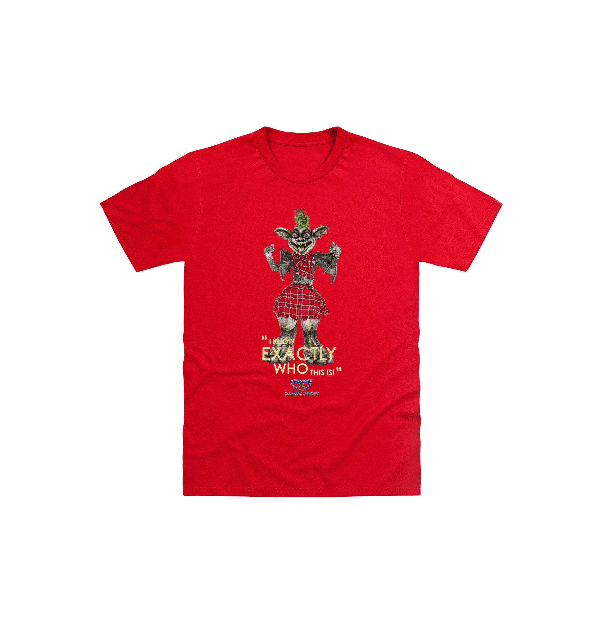 Red Printed Kids T-Shirt Front