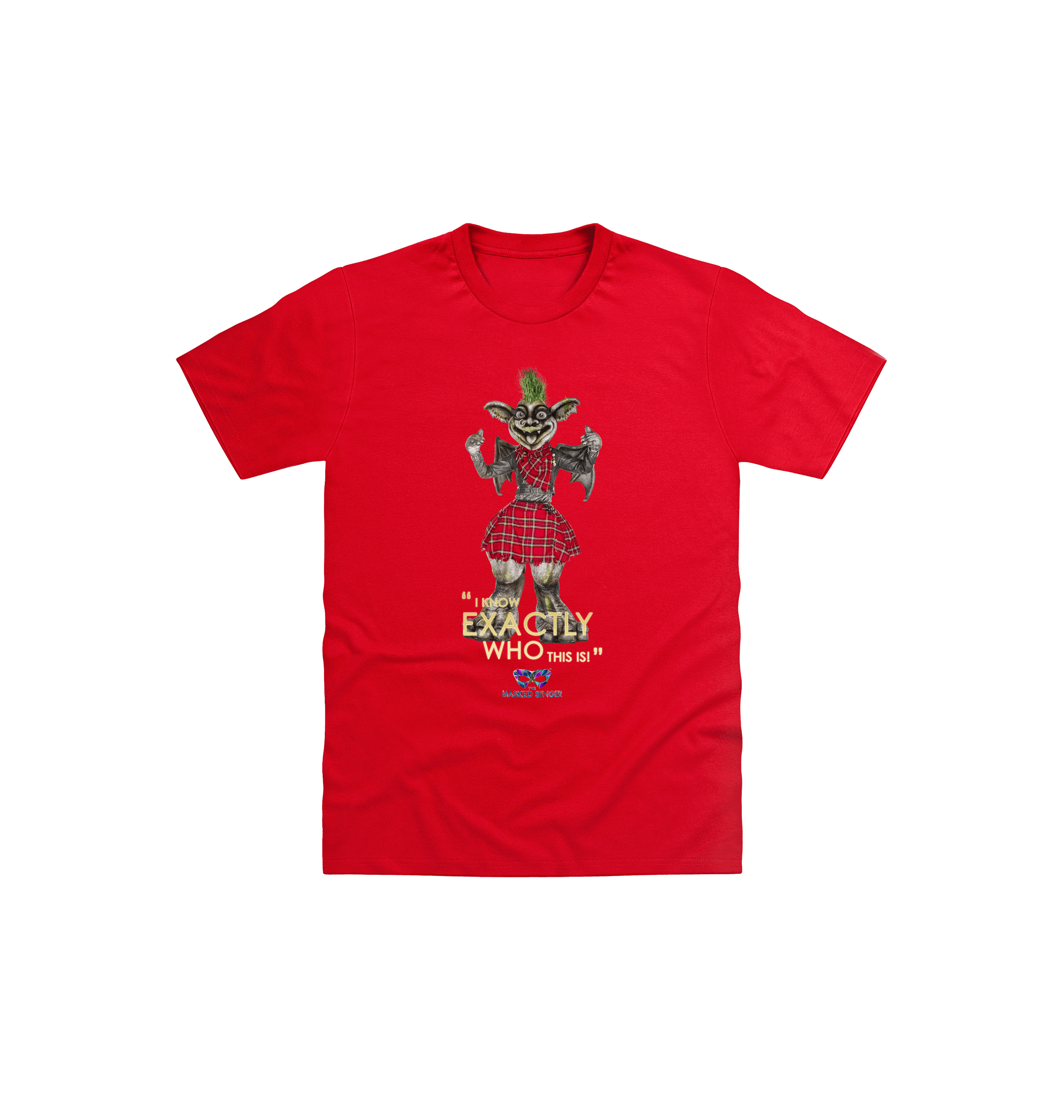 Red Printed Kids T-Shirt Front