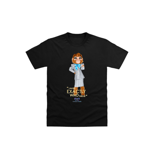 Black Printed Kids T-Shirt Front