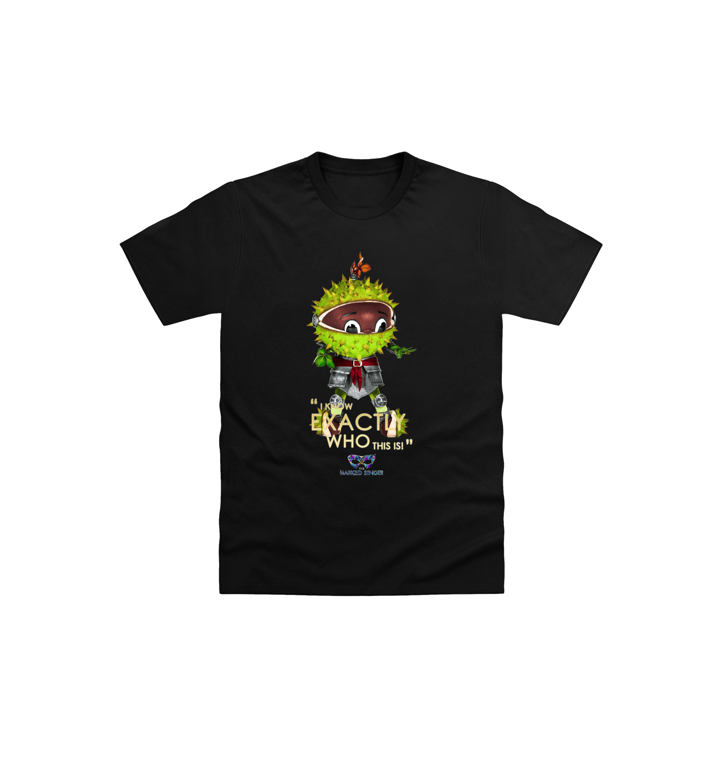 Black Printed Kids T-Shirt Front