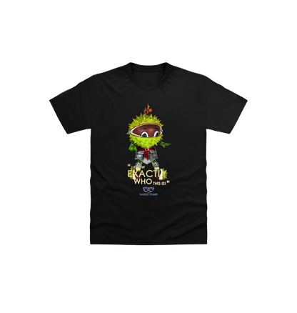 Black Printed Kids T-Shirt Front