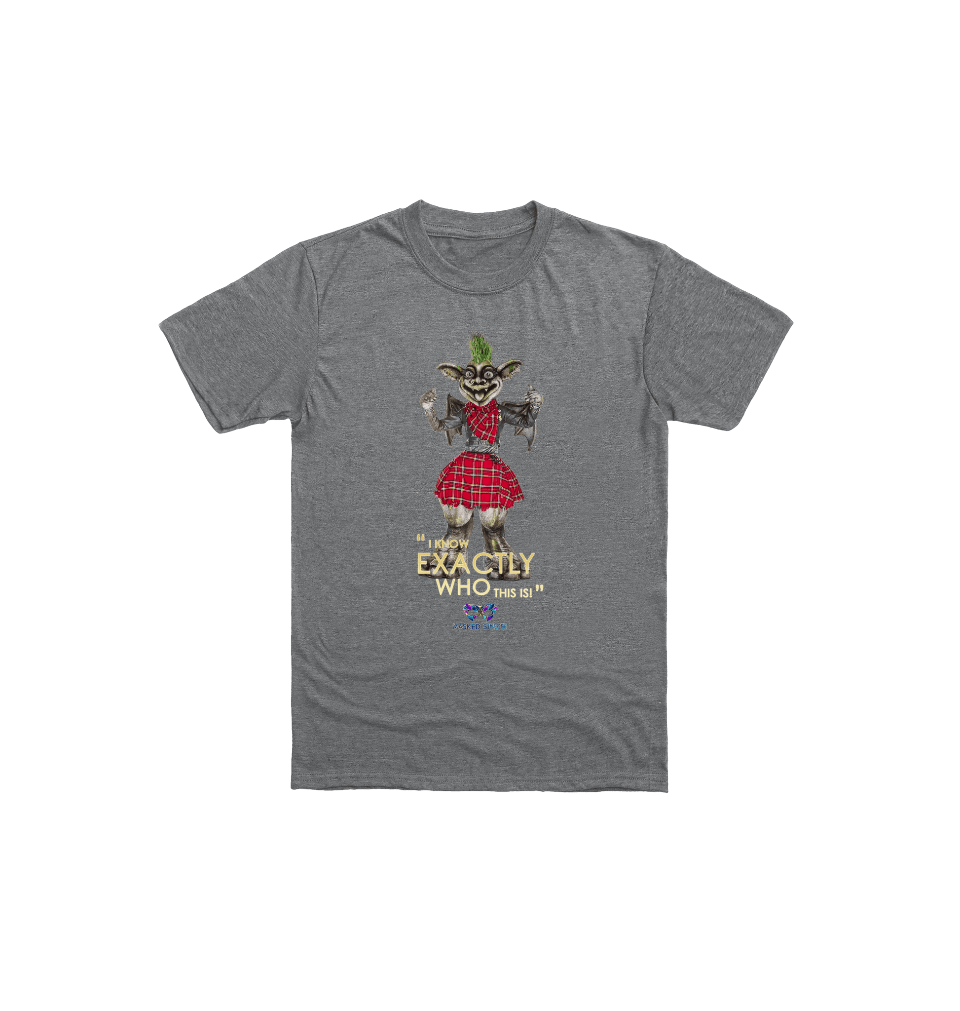 Graphite Heather Printed Kids T-Shirt Front