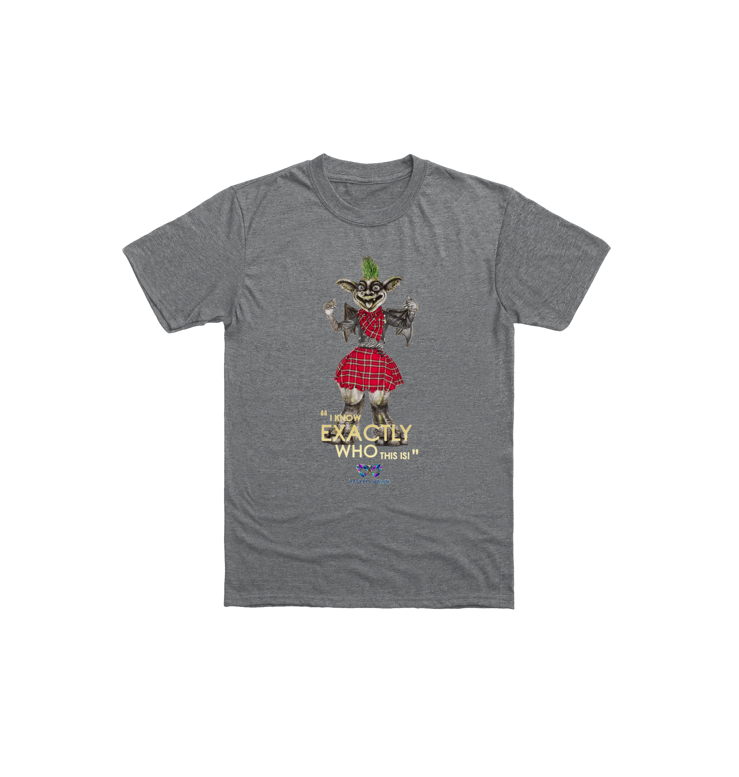 Graphite Heather Printed Kids T-Shirt Front