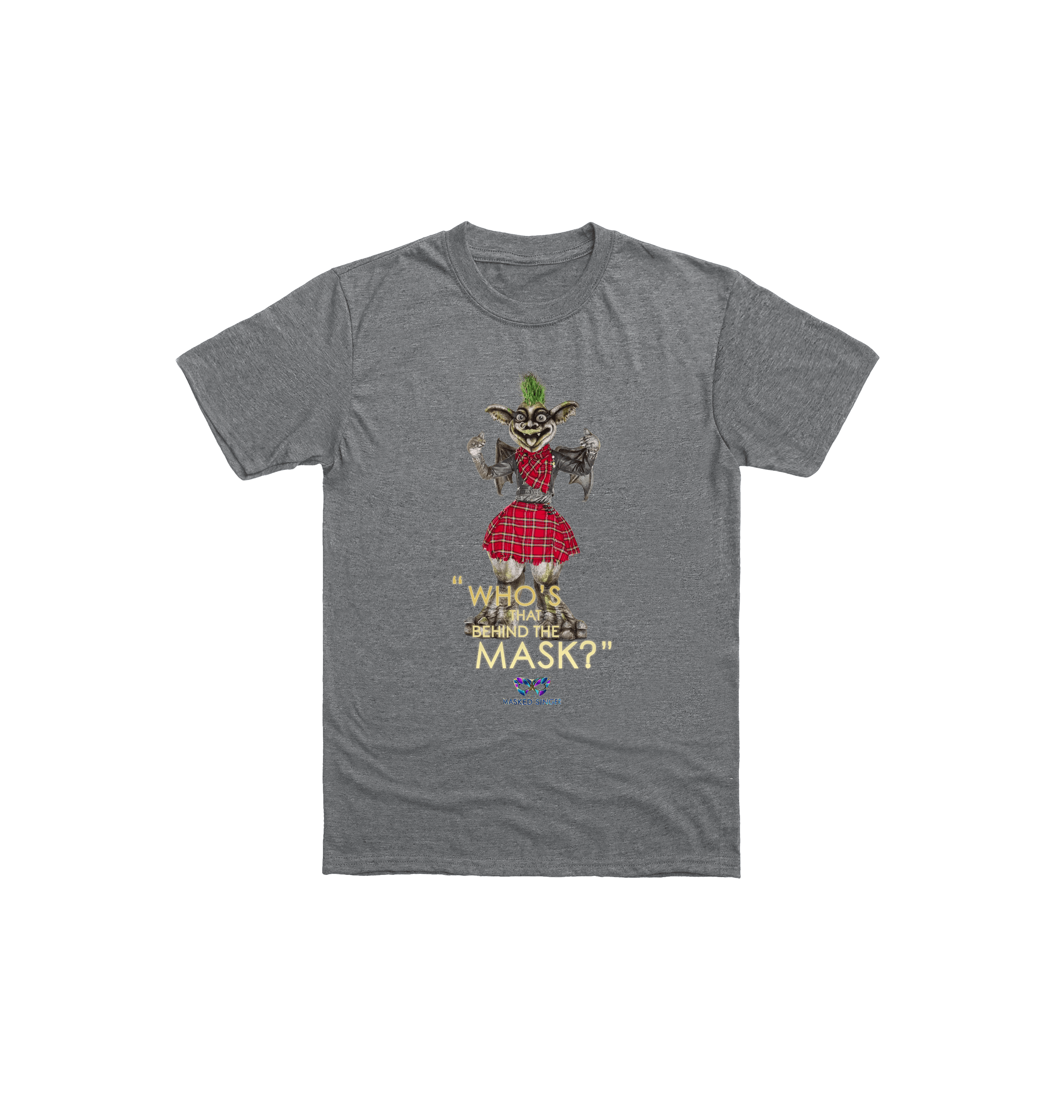 Graphite Heather Printed Kids T-Shirt Front