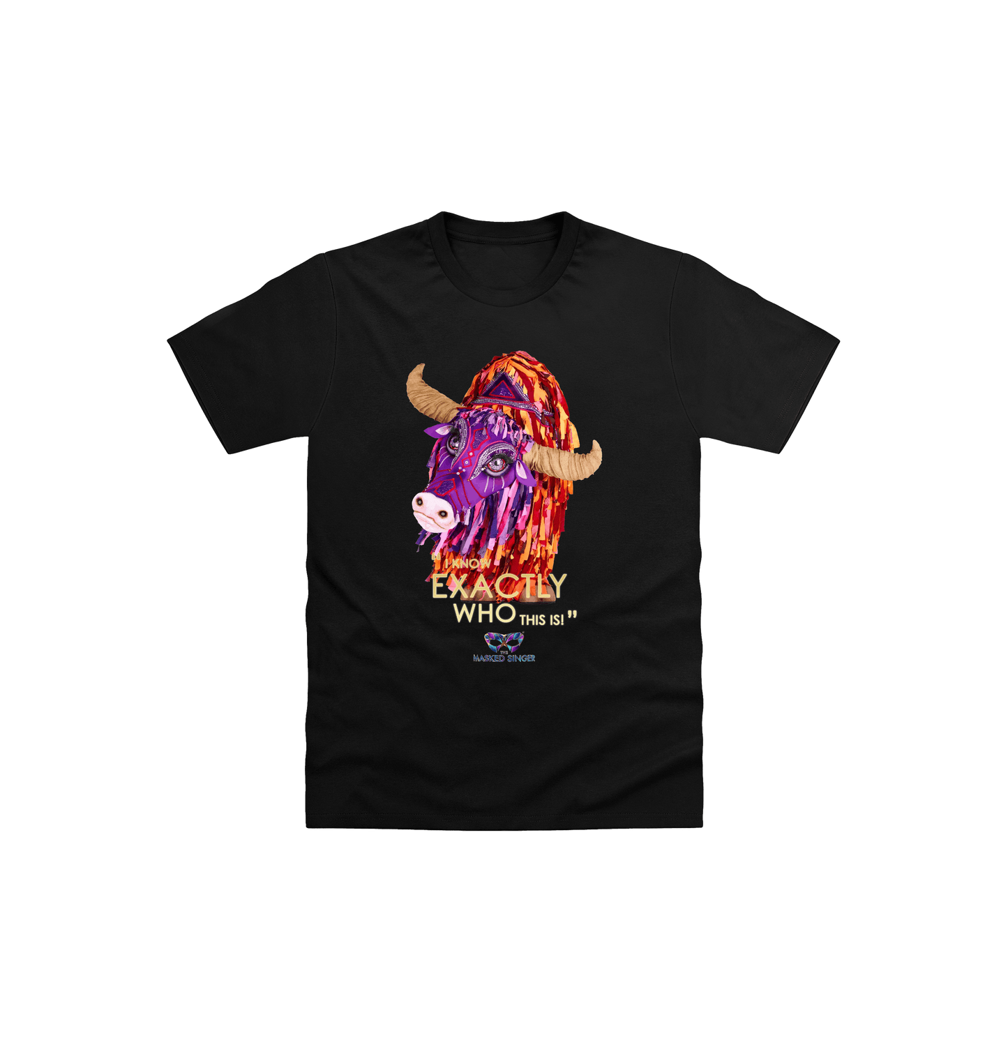 Black Printed Kids T-Shirt Front