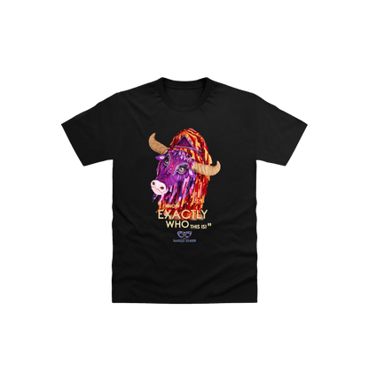 Black Printed Kids T-Shirt Front