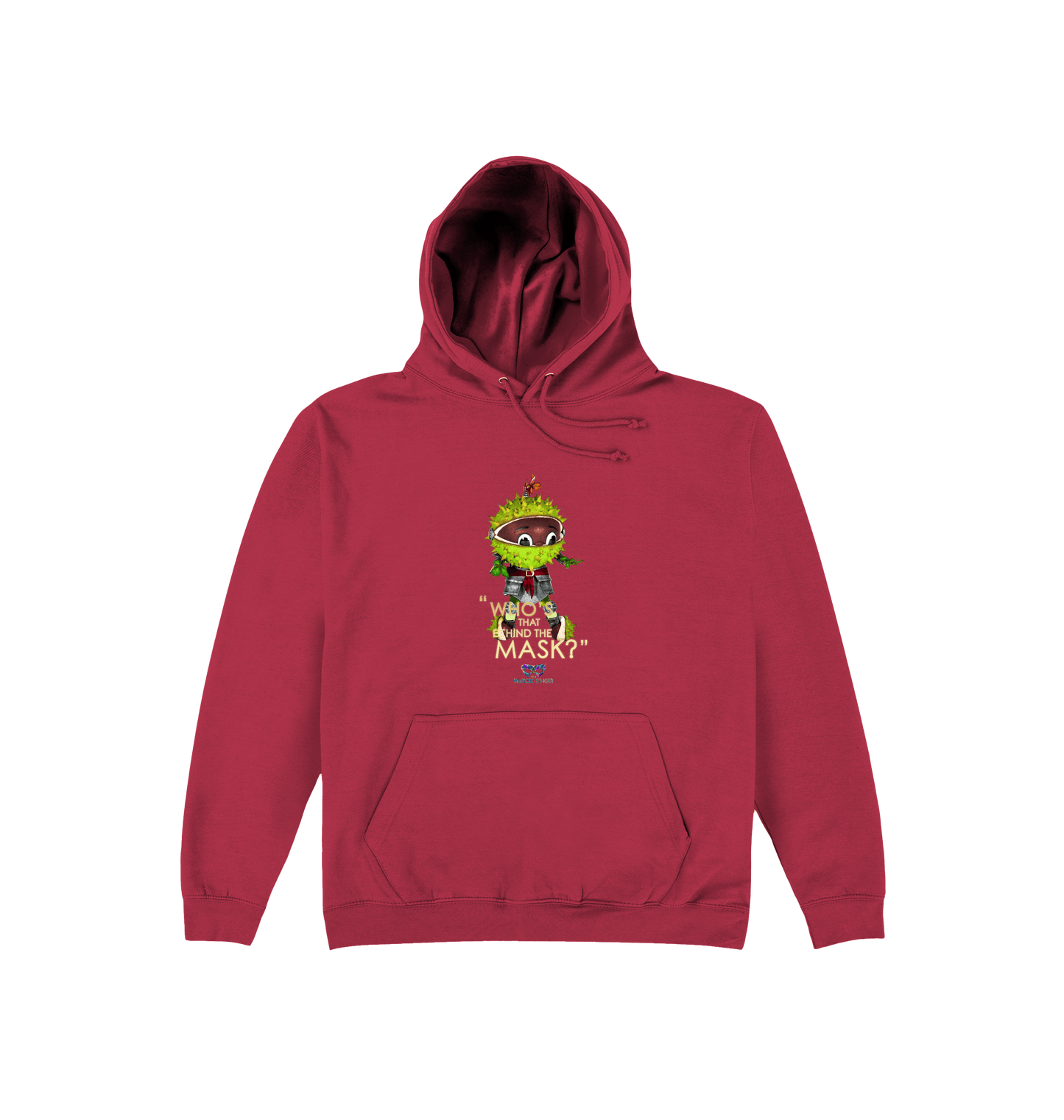 Brick Red Printed Hoody Front