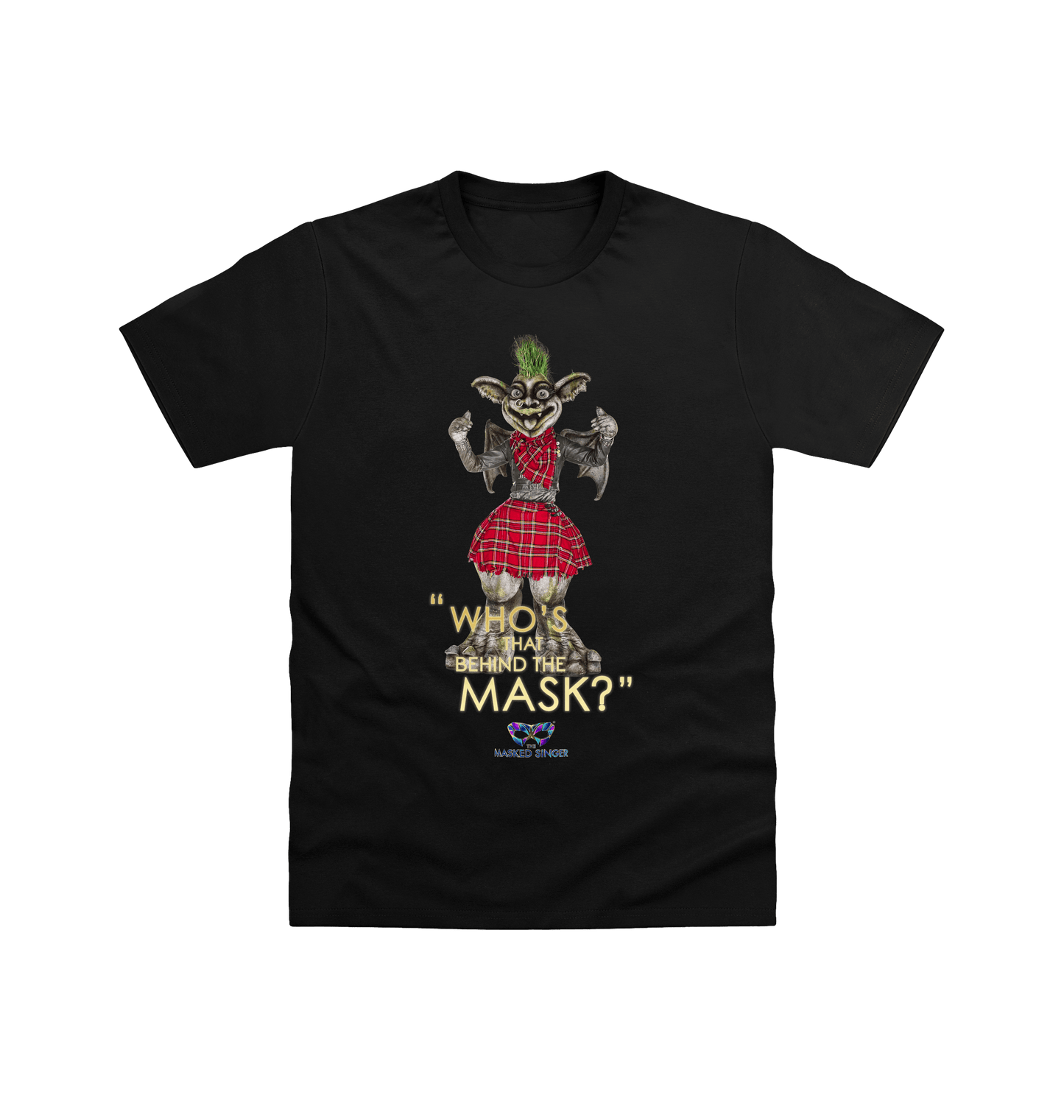 Black Printed T-shirt Front