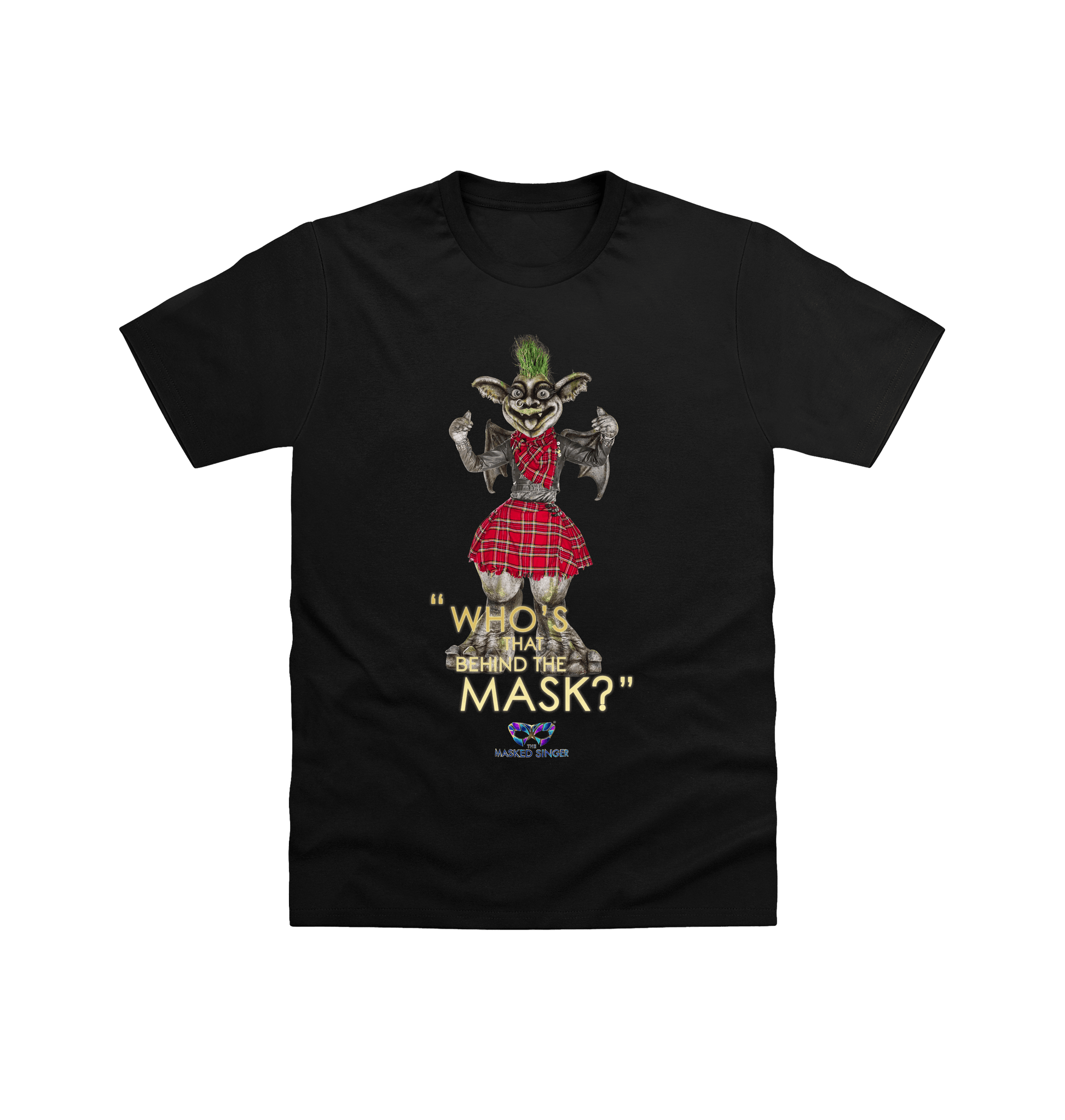 Black Printed T-shirt Front