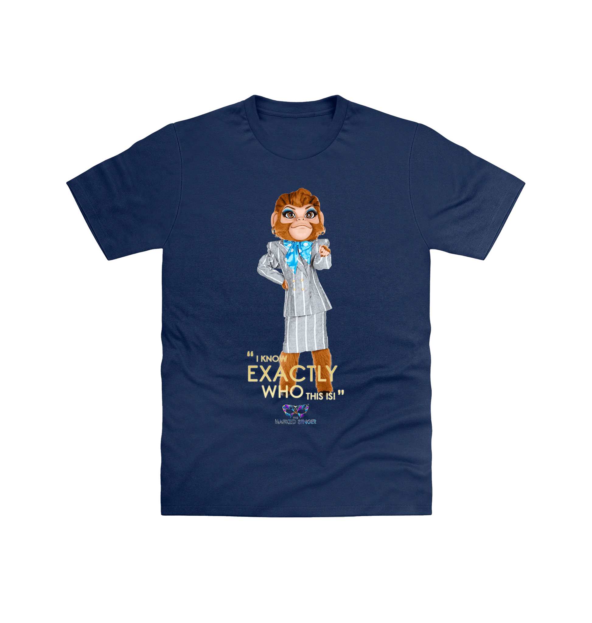 Navy Printed T-shirt Front