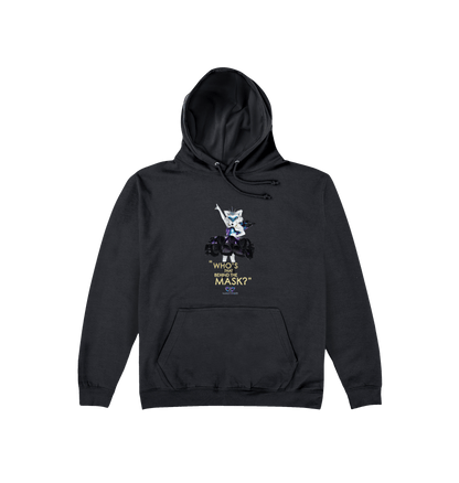 Jet Black Printed Hoody Front