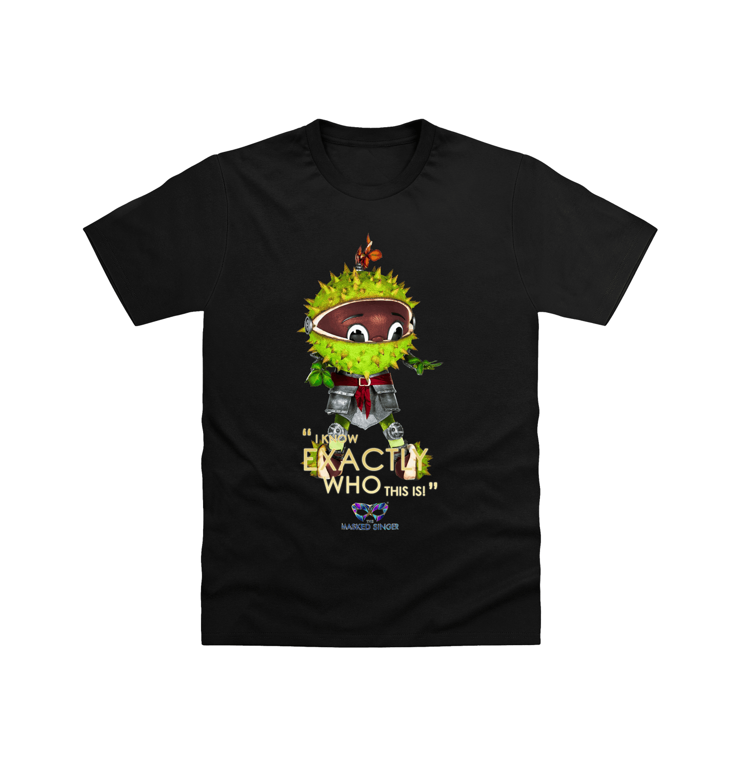 Black Printed T-shirt Front