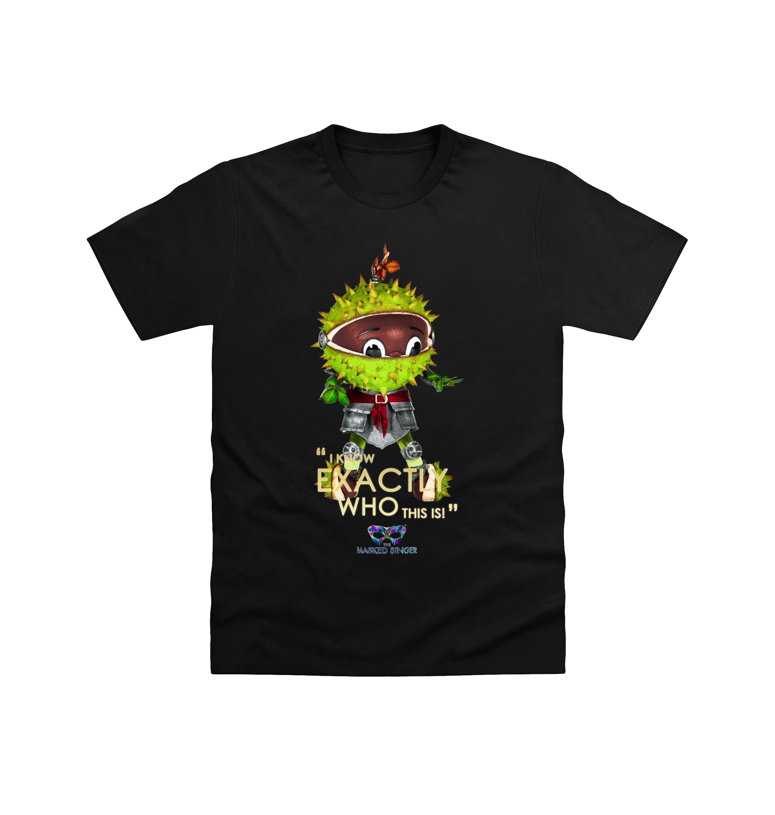 Black Printed T-shirt Front