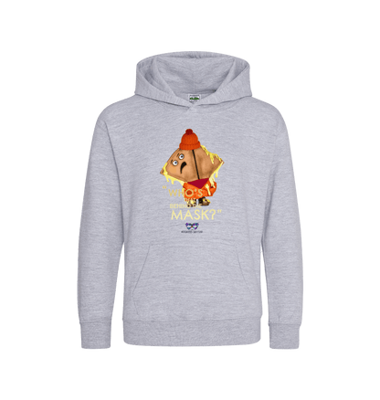 Heather Grey Printed Kids Hoodie Front