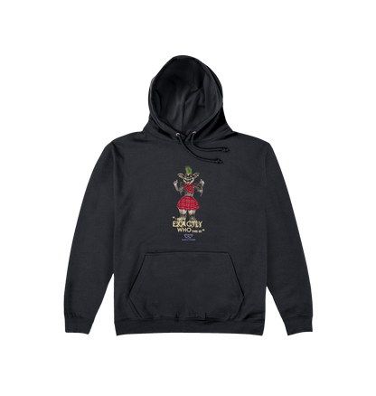 Jet Black Printed Hoody Front