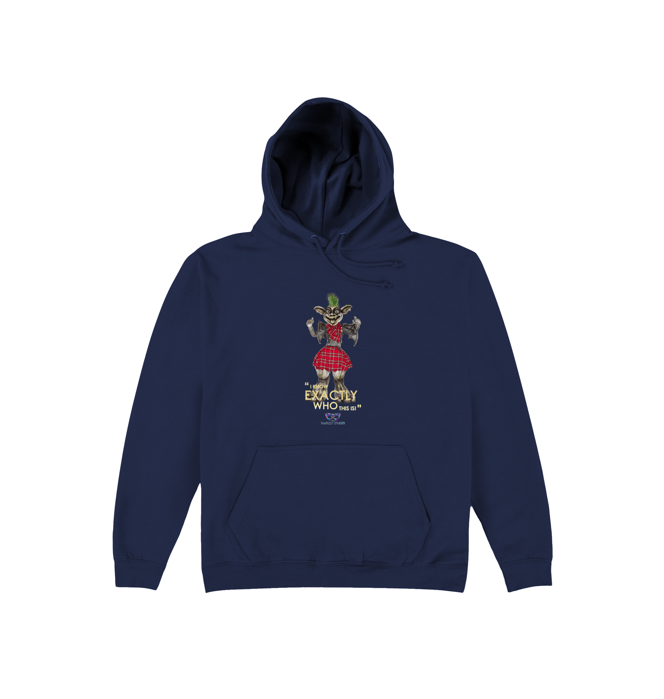 Oxford Navy Printed Hoody Front
