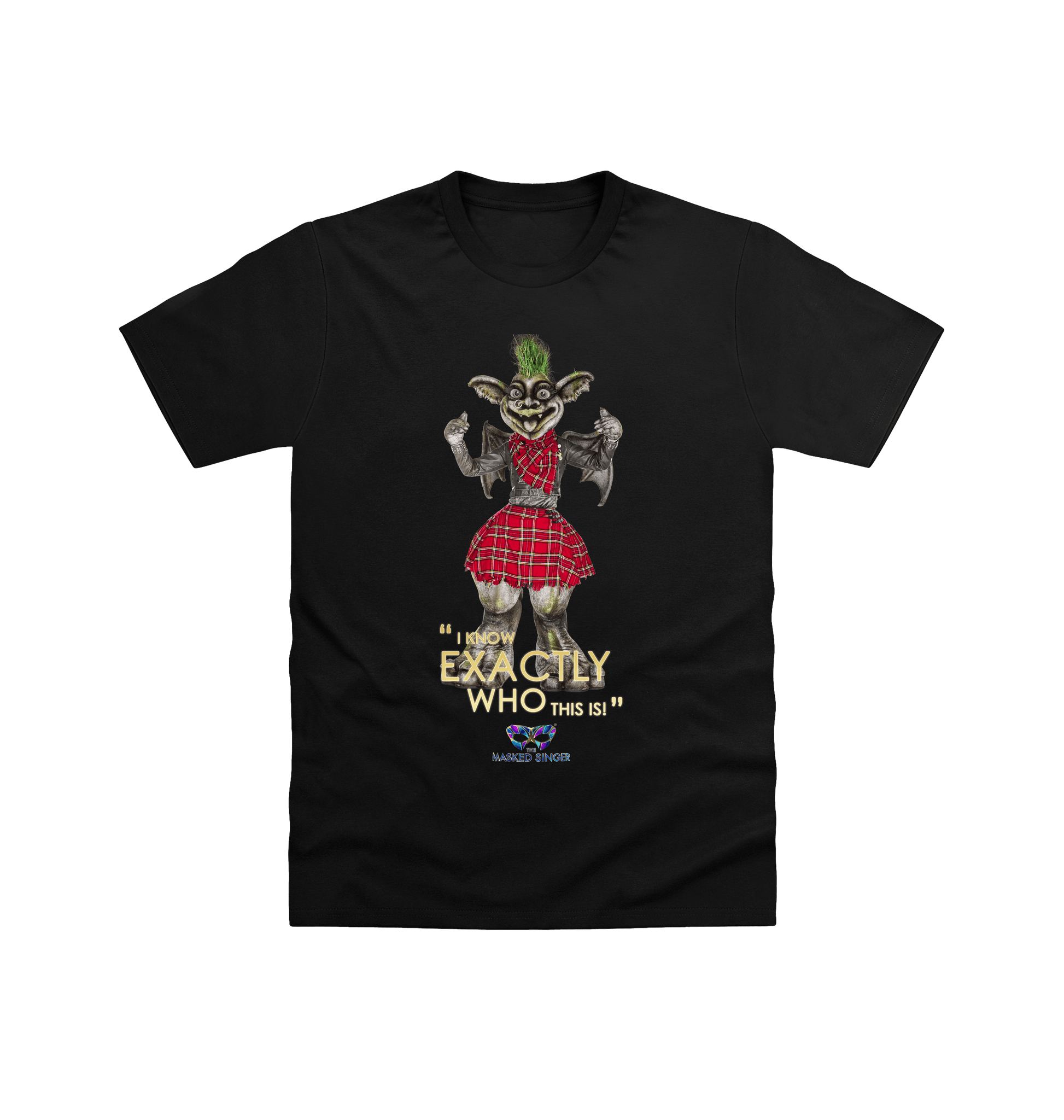 Black Printed T-shirt Front