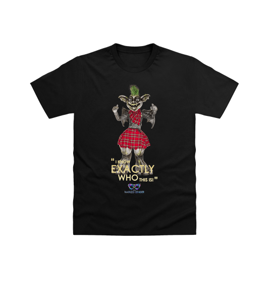 Black Printed T-shirt Front