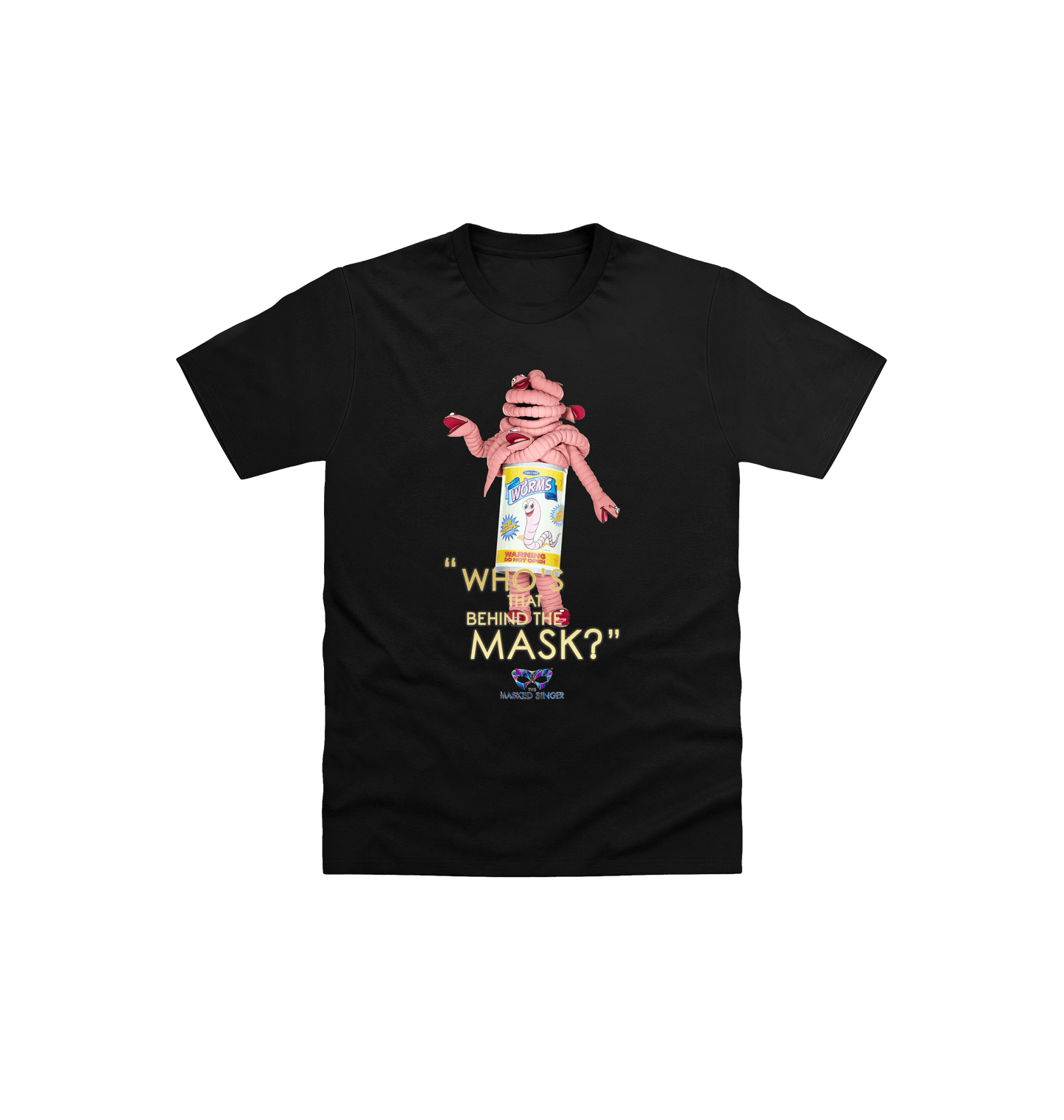 Black Printed Kids T-Shirt Front