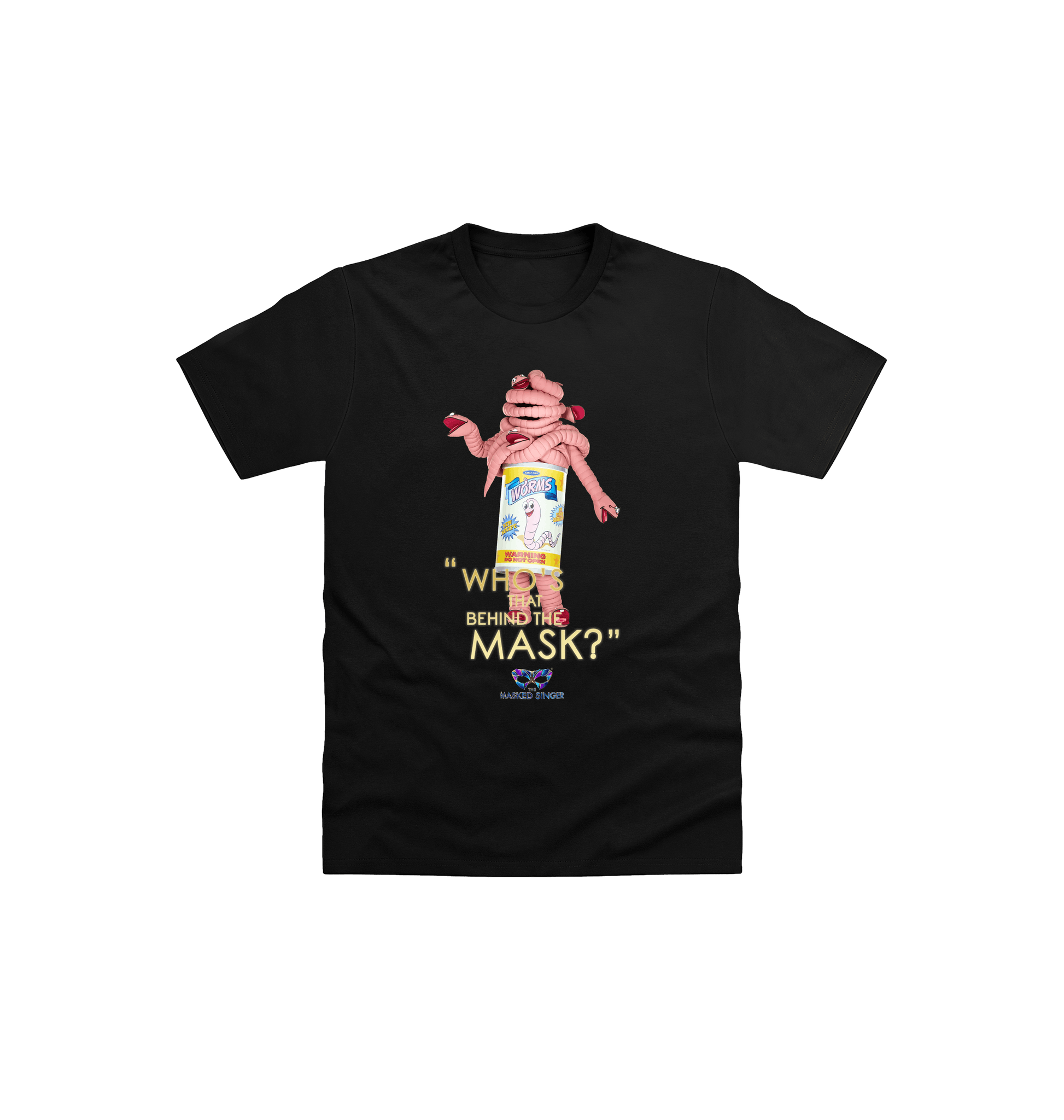 Black Printed Kids T-Shirt Front