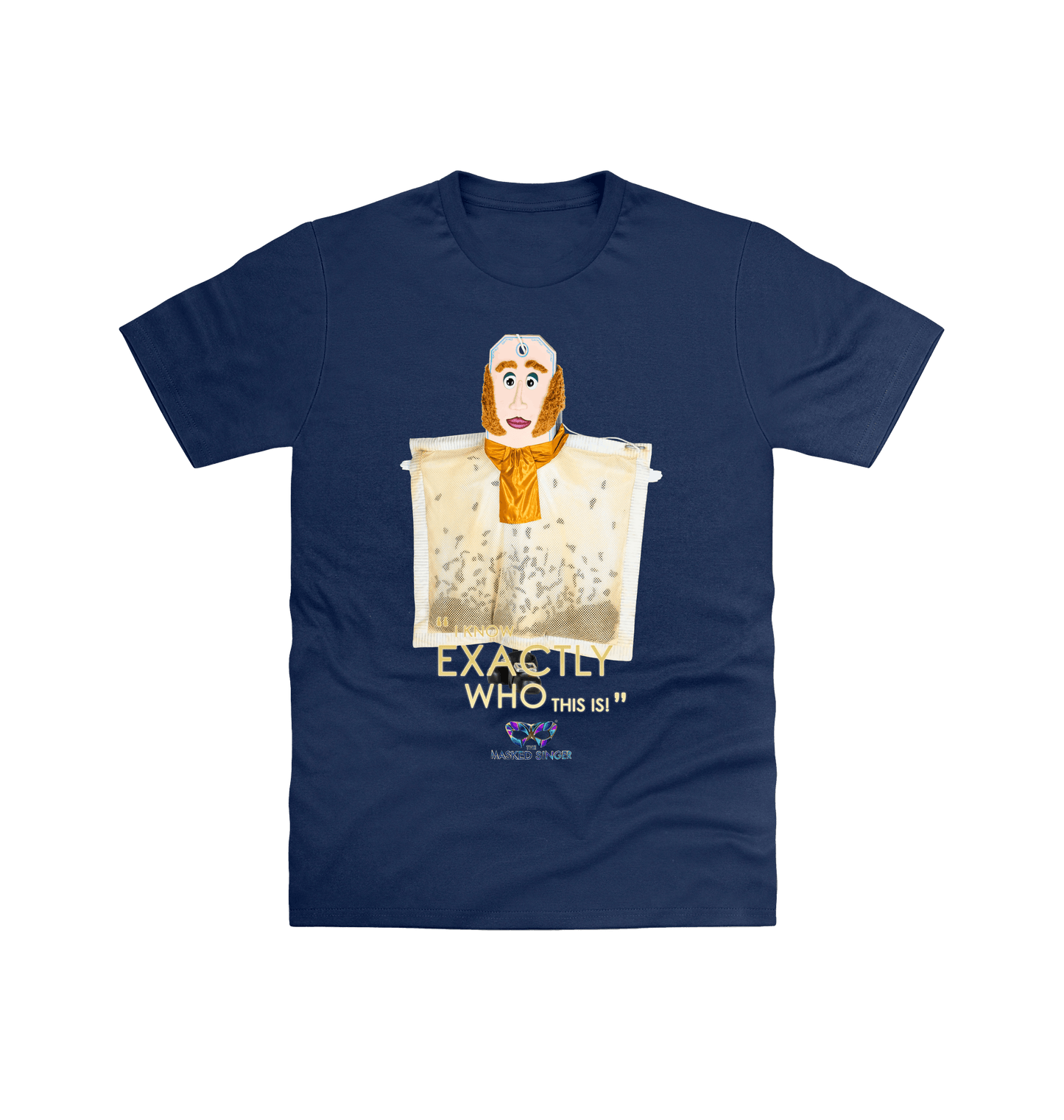 Navy Printed T-shirt Front