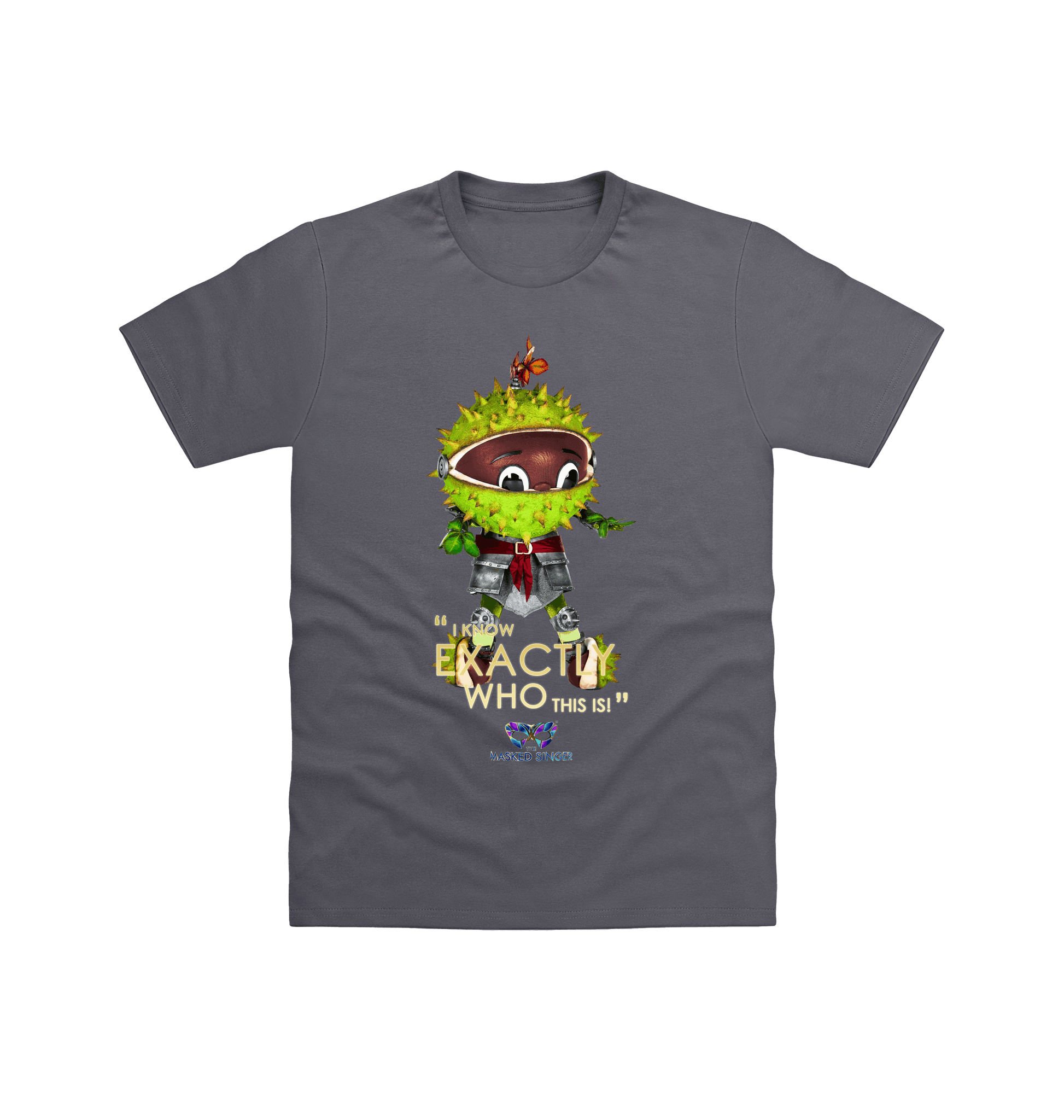 Charcoal Printed T-shirt Front