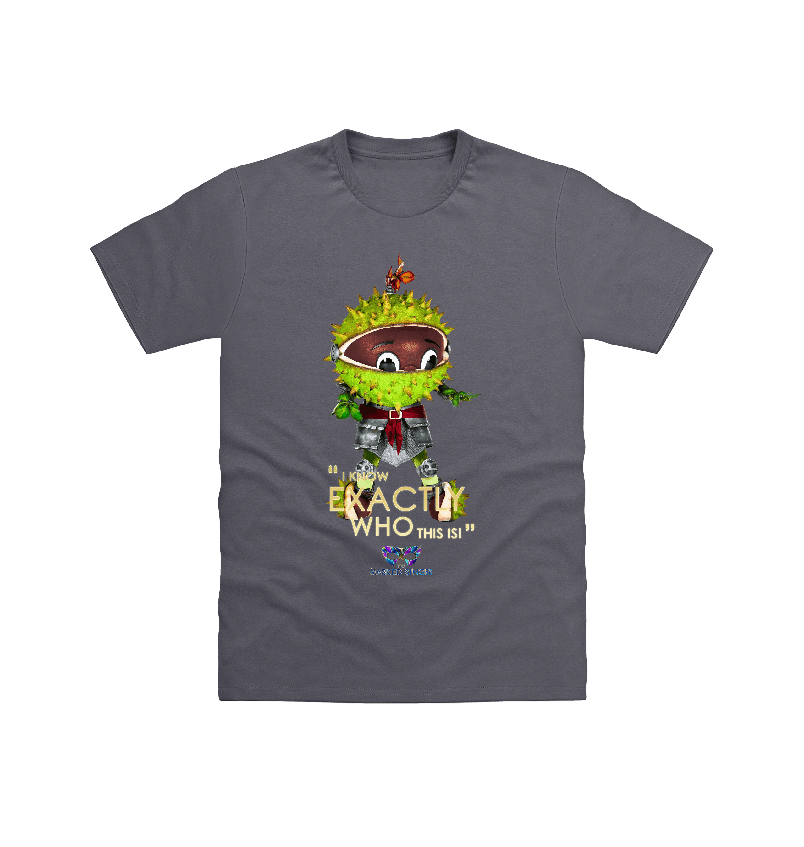 Charcoal Printed T-shirt Front