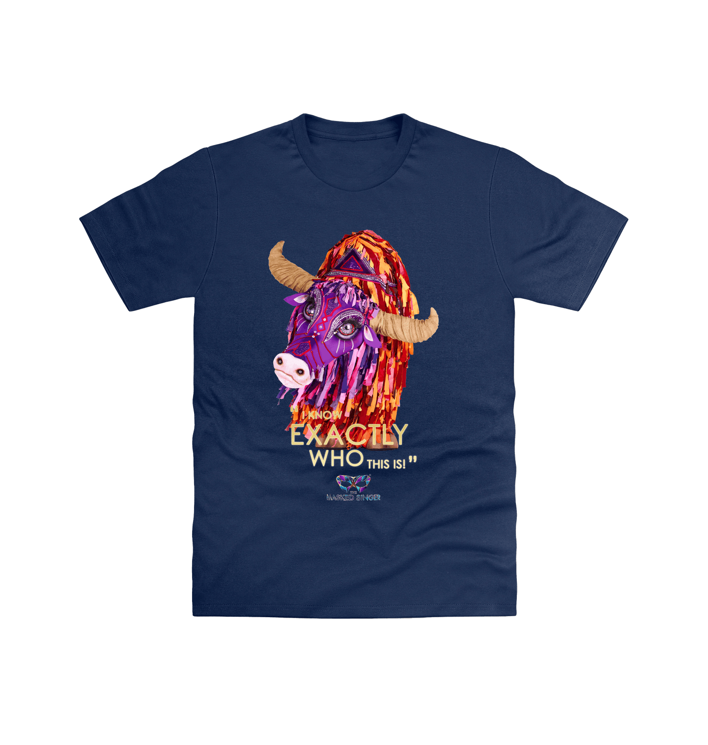 Navy Printed T-shirt Front