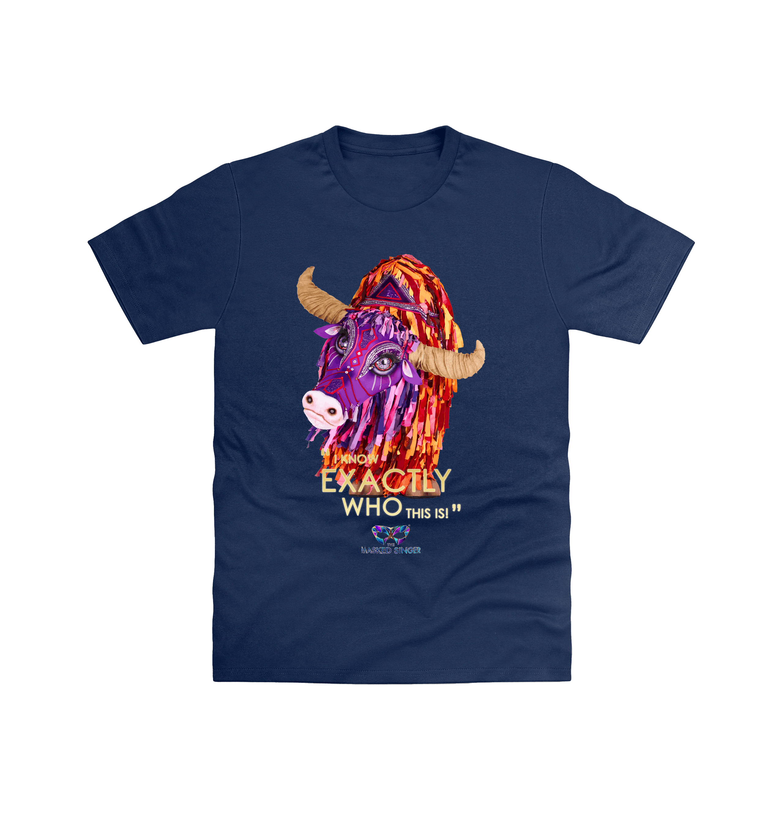 Navy Printed T-shirt Front